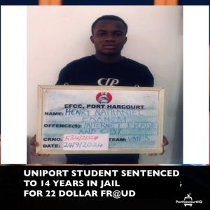 Oga Sabinus Reacts to UNIPORT Final Year Student's 14-Year Jail Sentence