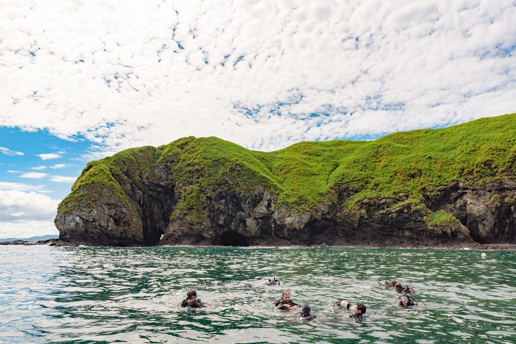 cliff, snorkeling, travel