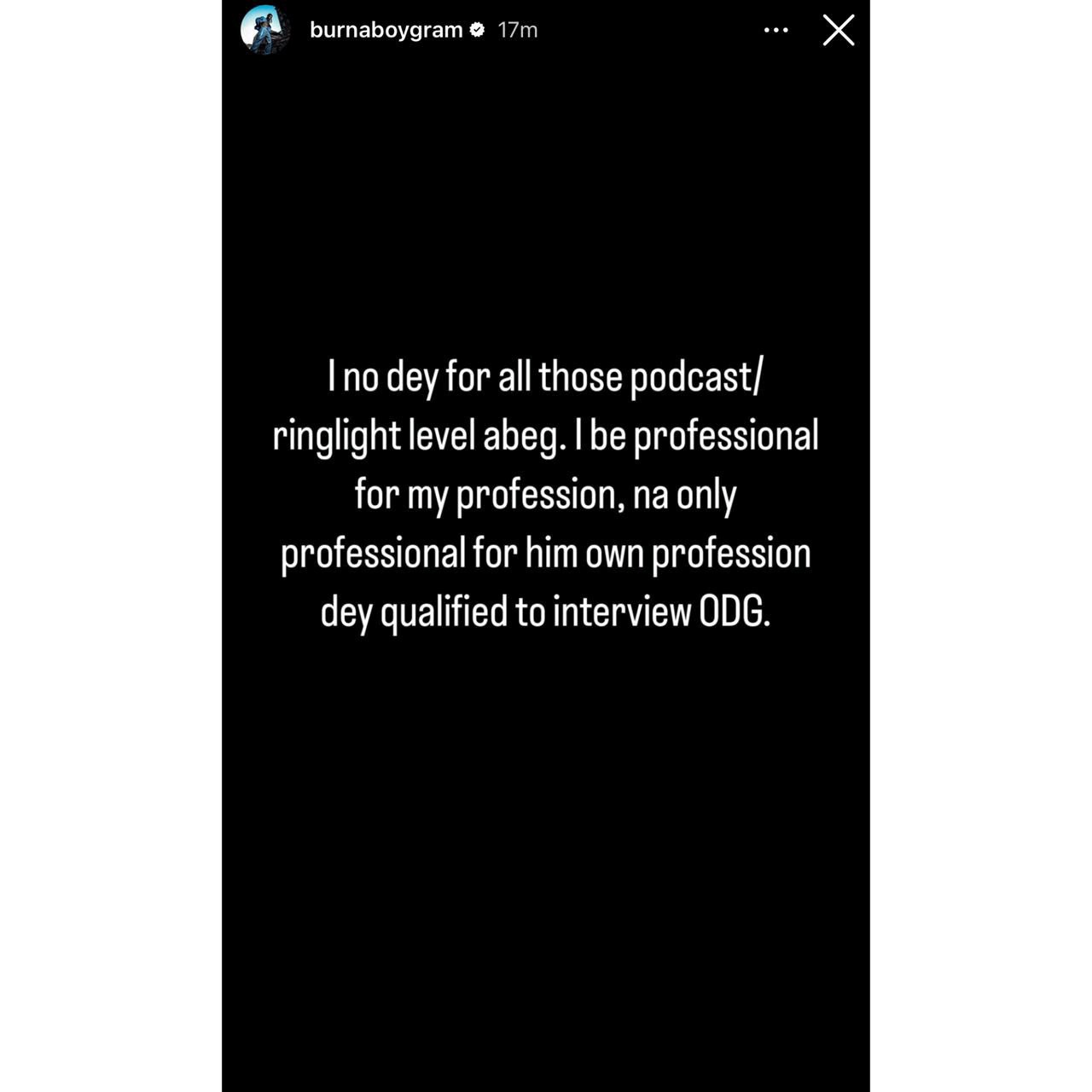 Burna Boy Rejects Podcasts, Prefers Interview with Ebuka Obi-Uchendu